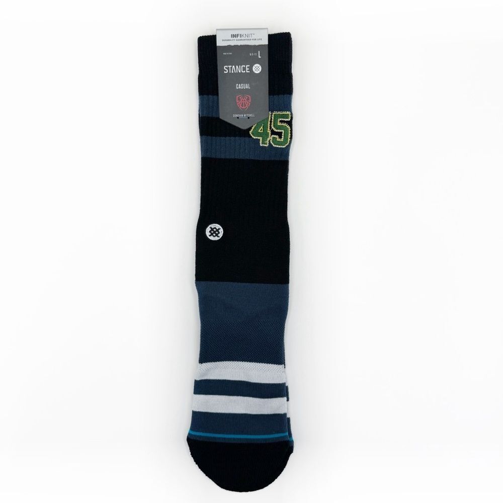 Stance Donovan Mitchell Schooled Crew Socks Mens Size Large NBA Basketball Gift